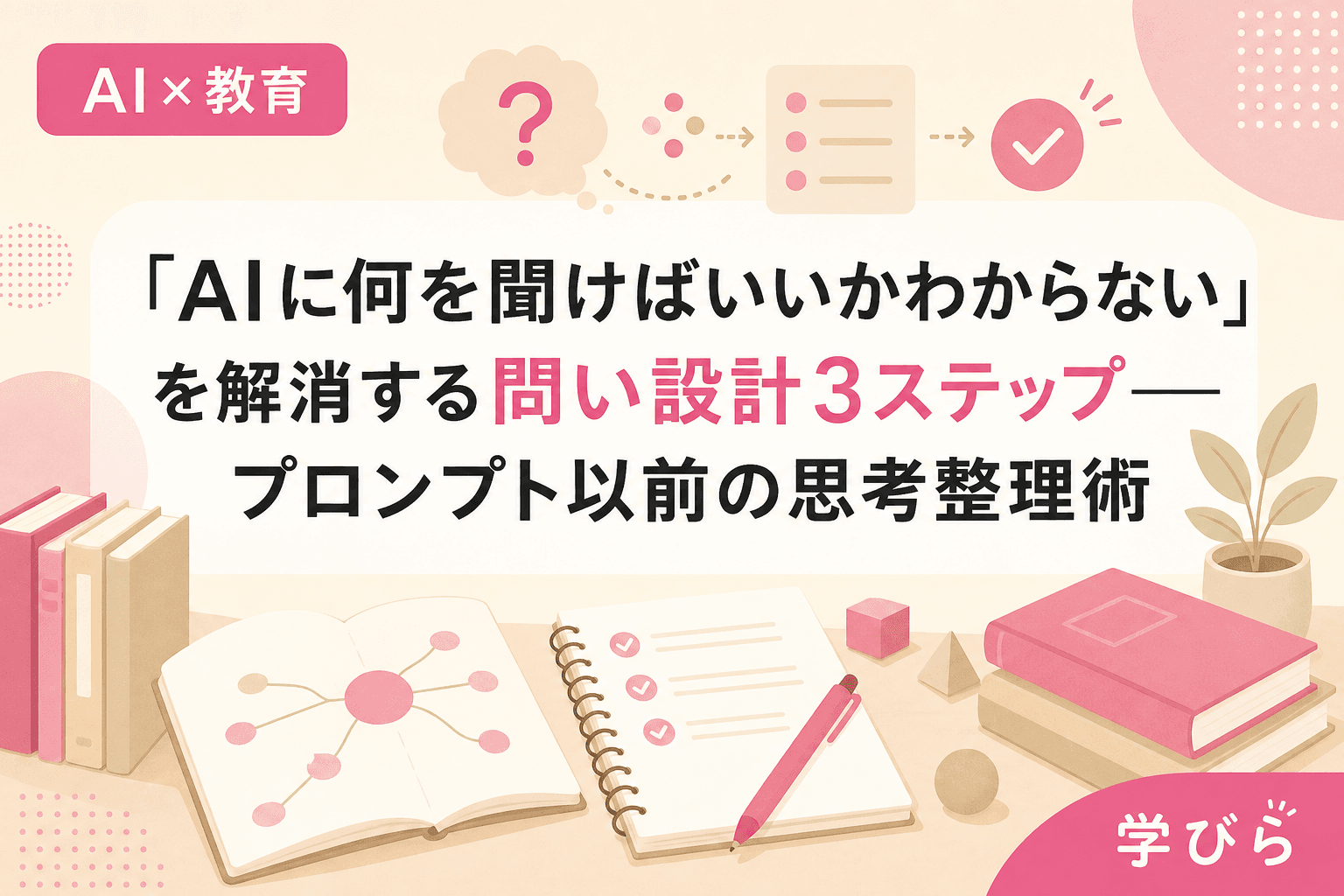 「AIに何を聞けばいいかわからない」を解消する問い設計3ステップ――プロンプト以前の思考整理術